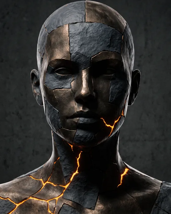 Portrait of Kaelen, generated from its own description